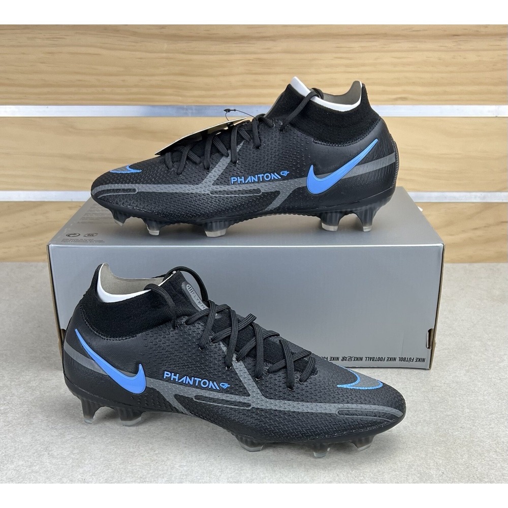 Nike Phantom GT2 Elite DF FG Black Grey Soccer Cleats CZ9889 004 Mens Size 8 - Picture 1 of 12